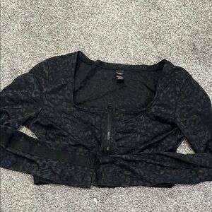 Victoria's Secret Black Leopard Print Bodysuit